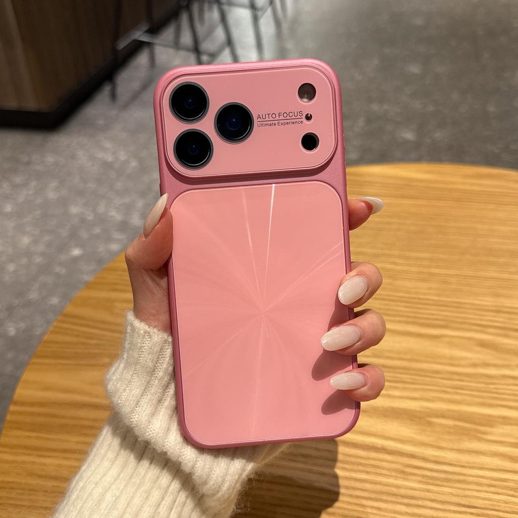 Dazzling CD Pattern Big Window Camera Protection Case for iPhone 17 16 15 14 13 Pro Max Shockproof Laser Hard Plastic Cover Etui