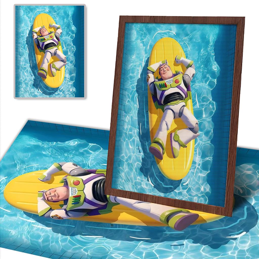DIY Diamond Painting Buzz Lightyear Surfing Cross Stitch Kit Mosaic Art Diamond Painting Full Circle Diamond Home Decoration