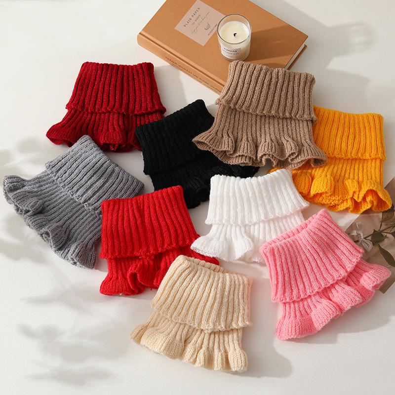 Women's Fake Collar, High Collar, Neck Protector, Windproof, Knitted And Warm Neck Cover