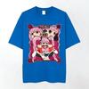 One Piece Perona Unisex Loose Tshirt 2026 Summer New Popular Anime Print American Trend Casual Parentchild Short Sleeved Top