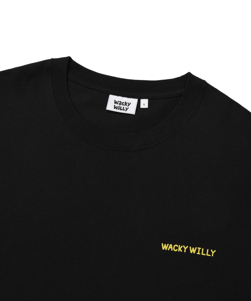WACKY WILLY Ace Short Sleeve T-Shirt Black