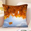 Red Maple Leaf Pillow Case Fashion Square Pillowcase Bedroom Sofa Room Ins Decoration Leisure