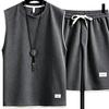 Men's Summer Trendy Casual Sports Waffle Tank Top Set