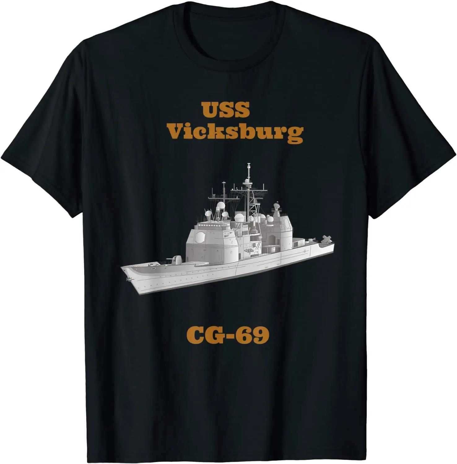 

USS Vicksburg CG-69 Naval Sailor Veteran Gift T-Shirt 100% Cotton O-Neck Short Sleeve Summer Casual Mens T-shirt Streetwear -... S разноцветный