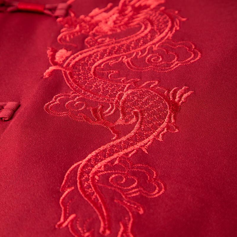 Elderly Men's Embroidered Tang Suit Jacket