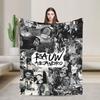 Rauw Alejandros Super Soft Blankets  Students Plush Throw Blanket Fashion Home Decor Flannel Bedspread Sofa Bed Cover