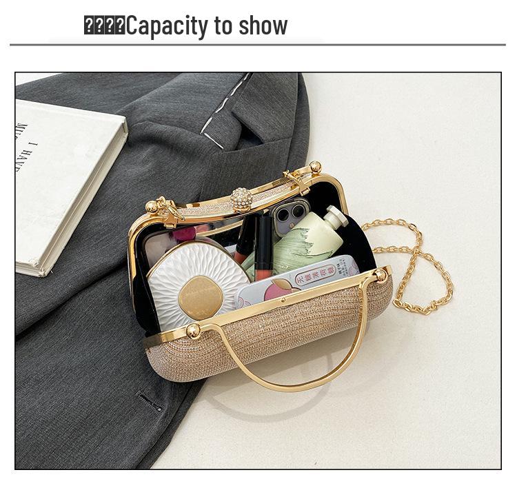 Bolsa de Ombro Transversal de Festa da Moda 2025 com Design de Corrente