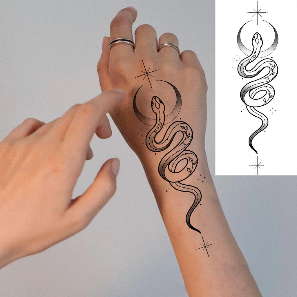 1 Blatt Totenkopf Schmetterling Rose Temporäre Tattoos Für Frauen Männer Hände Fuß Nacken,Temp Fake Tattoo Aufkleber Langanhaltend Wasserdicht