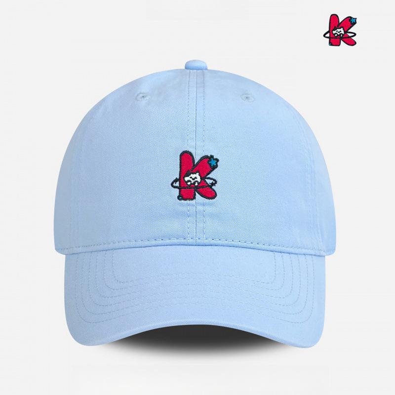 Anime Style Letter K Kitten Embroidery Baseball Cap Female Versatile Four Seasons Shade Cap Male