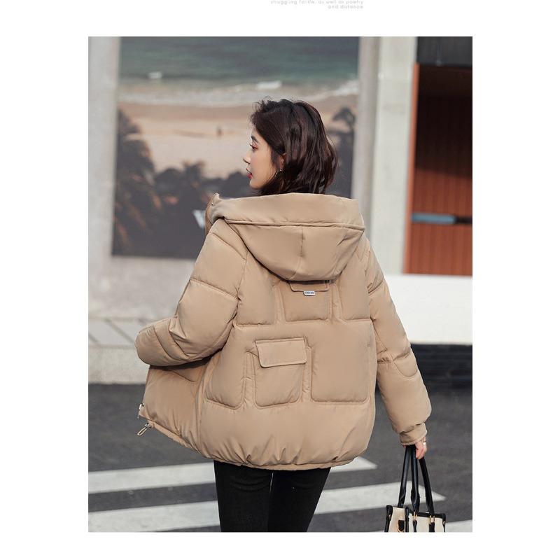 Bread Clothes Women's Short Autumn and Winter New Hooded Loose Thickened Warm Girlfriend Casual Jacket Cotton-padded Clothes