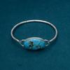 Turquoise Gemstone : 925 Sterling Silver Handmade Gemstone Bracelet Jewelry