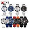 Ofns Luxury Quartz Watch: Luminous, Rotating Bezel, Waterproof & Single Calendar - Men's Business Wristwatch.