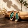 Hot-selling leaf veins hand-painted enamel colored stud earrings natural texture design versatile women's temperament earrings