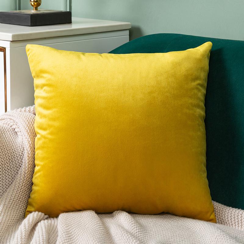 Solid Color Velvet Pillow Sofa Cushion Cover Office Bedside Plush Cushion Cover Dutch Velvet Pillow Cover