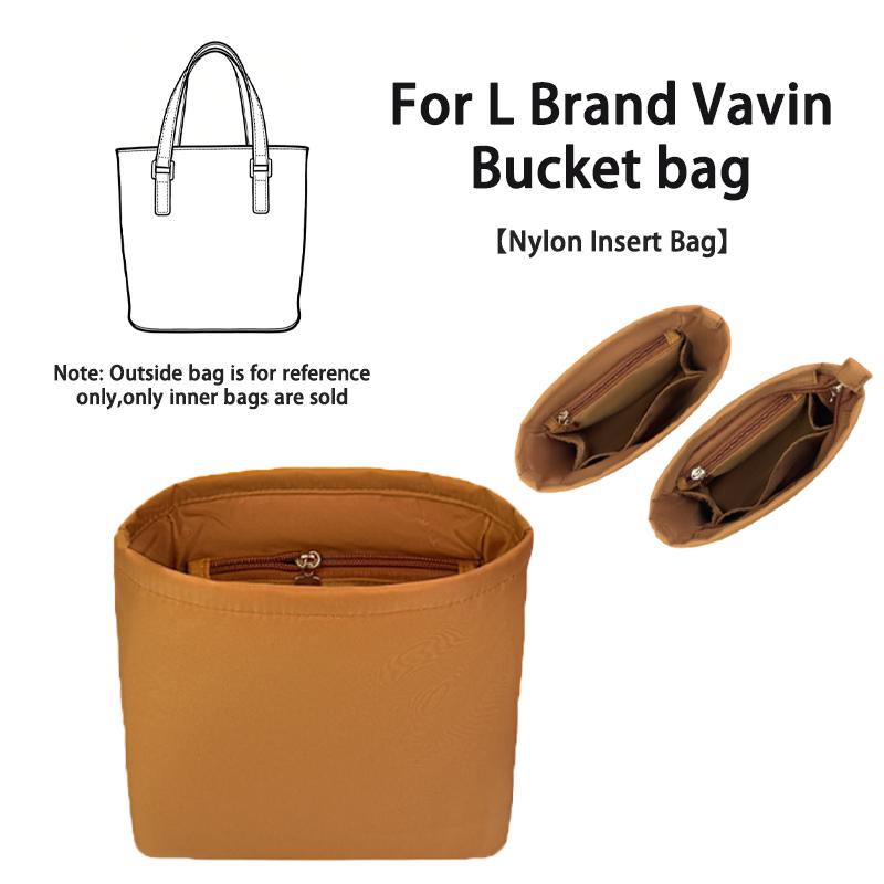EverToner Multi-Use Nylon Liner Makeup Bag for L Brand Vavin Bucket Bag Organizer Ideal for Cosmetics Toiletries Small Items