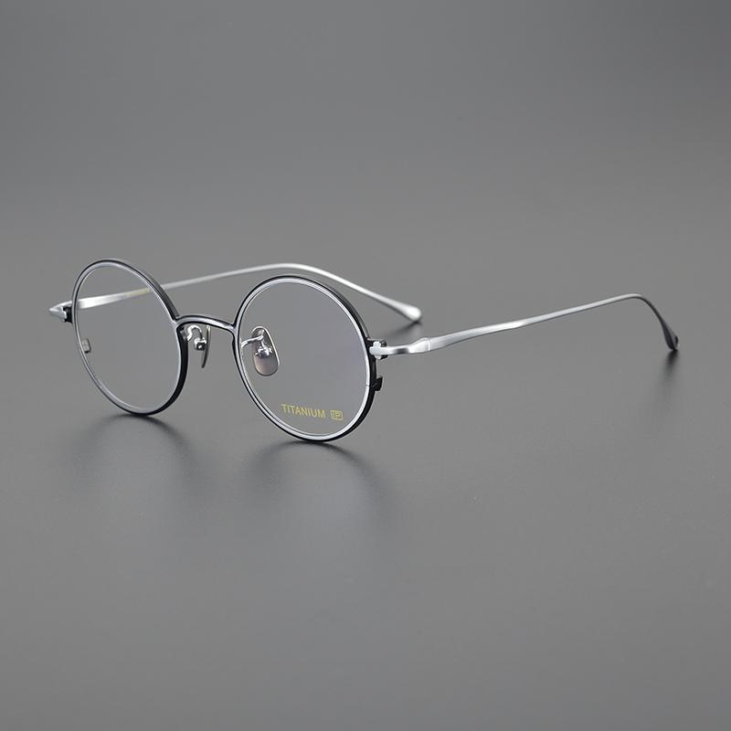 Japanese Brand Pure Titanium Glasses Frame Men Women Retro Round Spectacles Eyeglasses Myopia Optical Prescription Read Eyewear