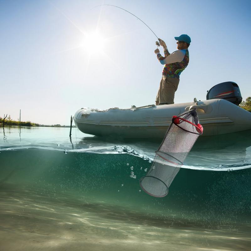 2025 Floating Fish Protection Sea Fishing Net Mesh Quick-drying Folding Fish Cage Thickened Woven Fish Basket