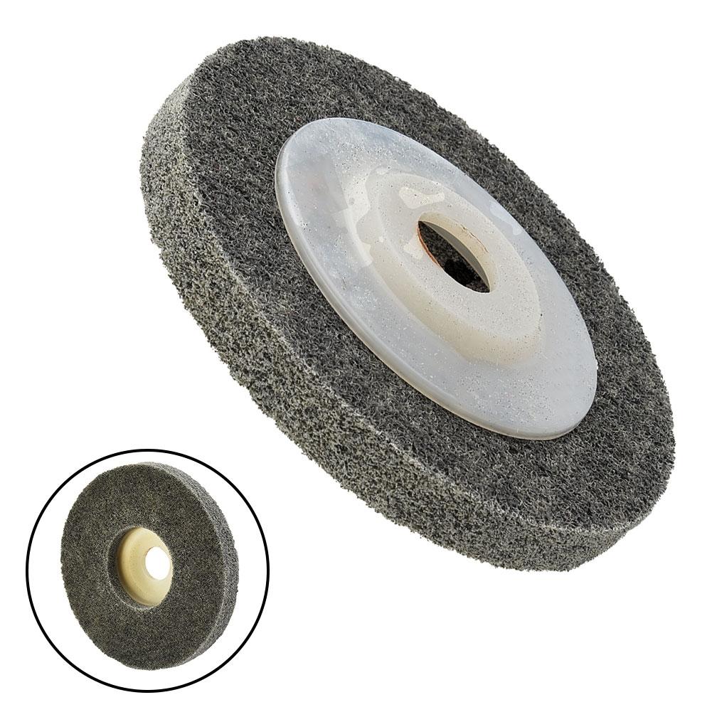 Dark Gray Nylon Fiber Polishing Buffing Wheel Disc Pad For Metal Wood 100mm/ 4