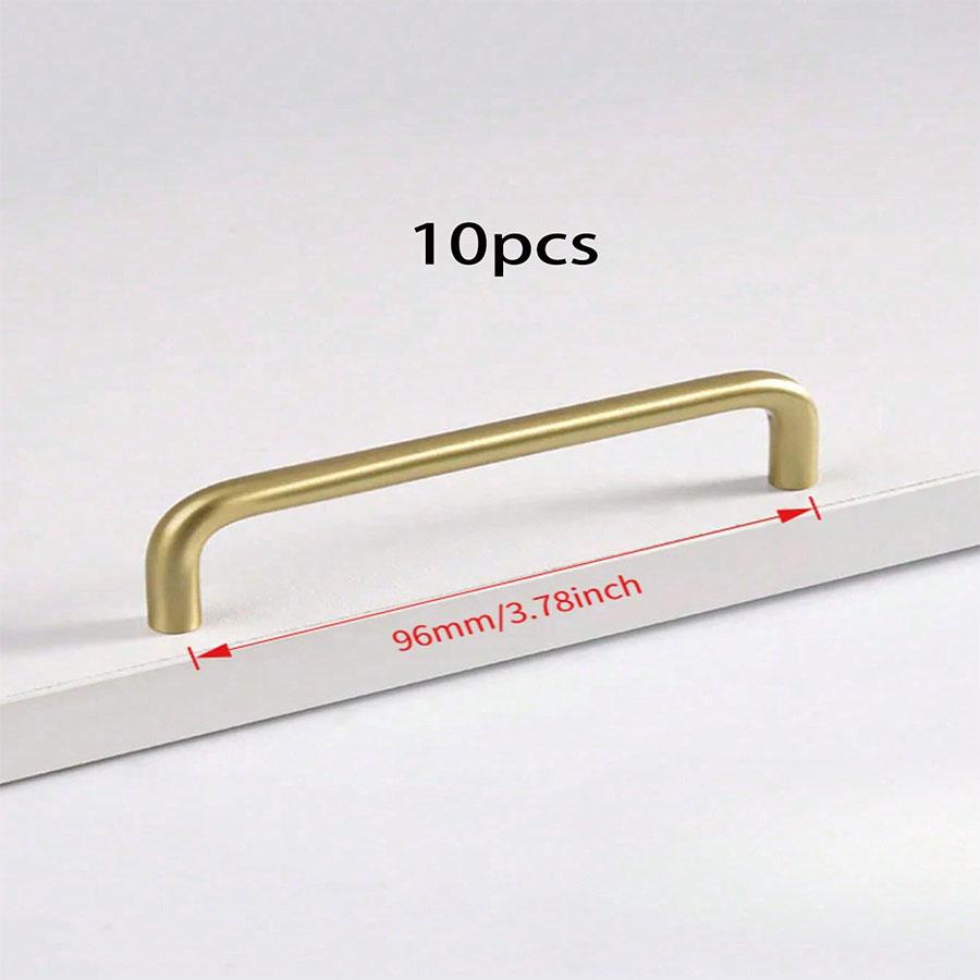10pcs Solid Aluminum Alloy Kitchen Furniture Cabinet Knobs and Handles Funiture Door Pulls Wardrobe Cabinet Knob Drawer Handles
