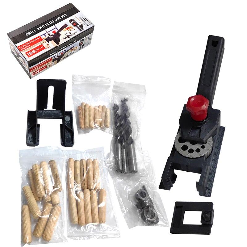 

38 шт., зажим для позиционирования сверления по дереву, цветная коробка, набор инструментов для ограничения сверла 3-12 мм 38pc