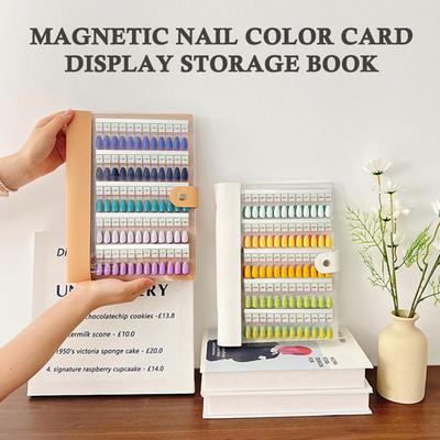 Nail Color Palette Magnetic Acrylic Color Card Book Nail Polish Glue Sample Display Tool Nail Wearing Style Sample Display Board