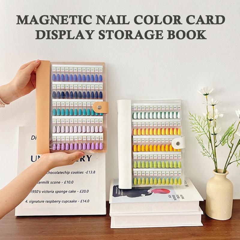 Magnetic Nail Color Card Book Manicure Color Test Storage Book Acrylic Works Display Color Card Showing Shelf