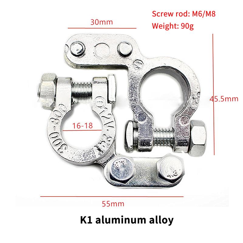 Car Battery Terminal 12V 24V Clamp Pile Head Connector Pole Post Heavy-Duty Clamp Clip Terminal Pile Head For Auto Boat Truck