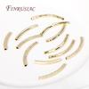 Multi-types 18K Gold Plated Brass Curved Tube, Bracelets Tube Beads Connector For Handmade DIY Jewelry Making Accessories