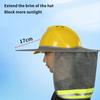 Cappello di sicurezza con protezione solare estiva, protezione per il collo, strisce riflettenti, berretto di sicurezza per lavoratori edili