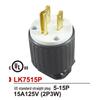 UL Certified 15A 125V US/Canada Industrial Power Plug Socket LK7515P