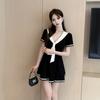 Sexy short uniform tooling short sleeves waist pendulum dress foot bath sauna health work clothes