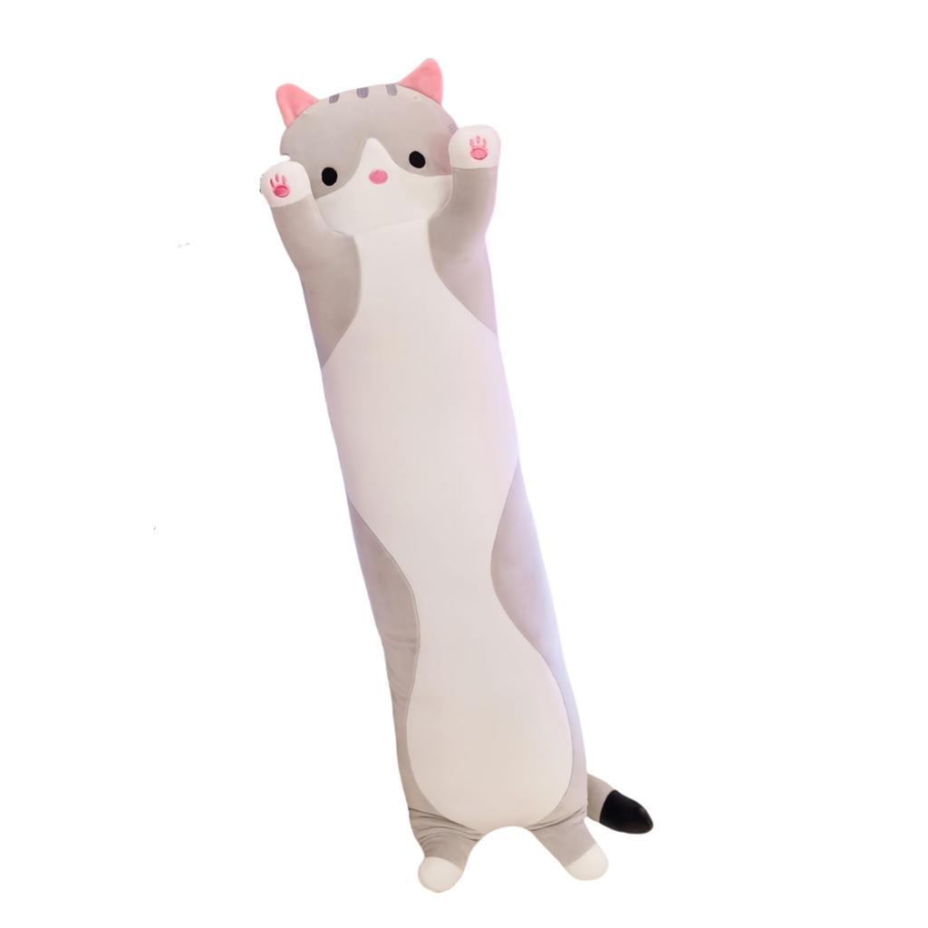 BDHD Cat Cushion, Fluffy Plush Body Pillow for Sleeping Together, Cute and Soothing, Supports Restful Sleep, Multi-functional, Suitable for Side