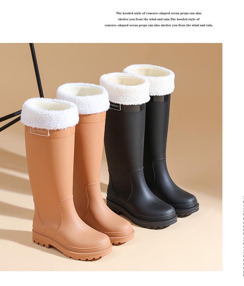 2026 Stylish Women's Waterproof High-Top Non-Slip Rubber Rain Boots – Versatile and Casual.