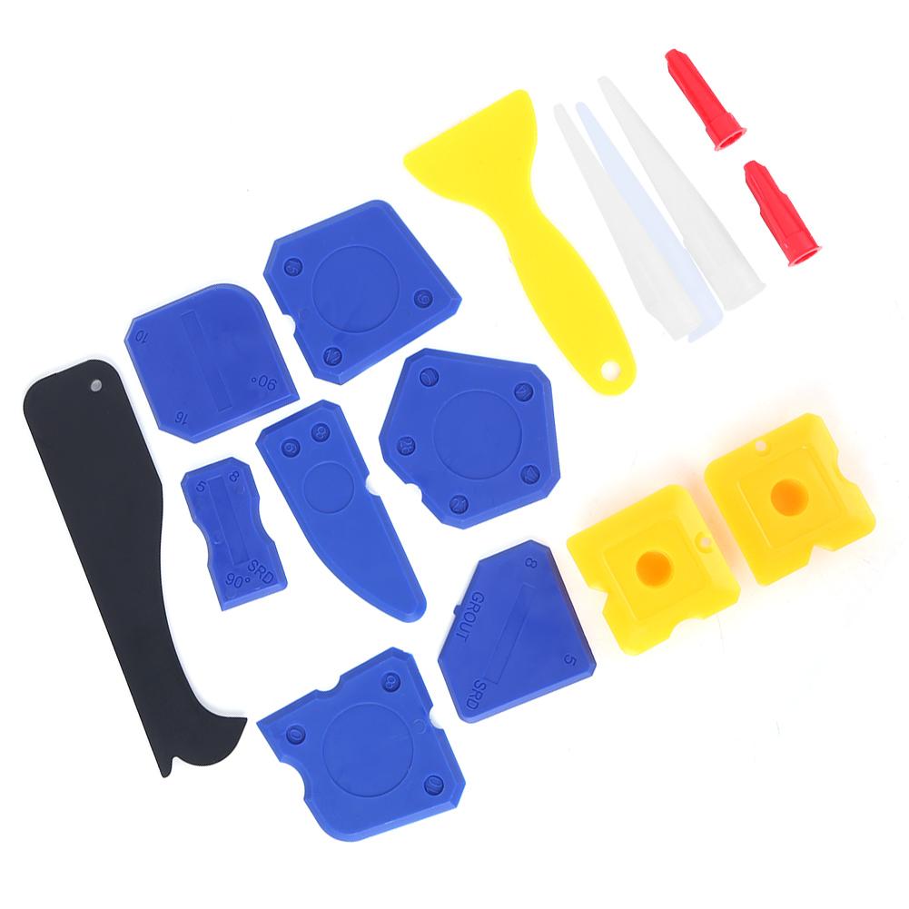 15PcsSet Silicone Sealant Tools Scraper Spatula Cleaner Glass Window Hand Operated Tool