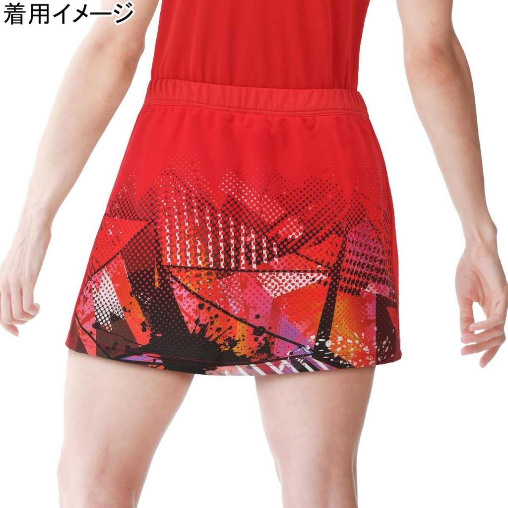 Yonex Skirt Inner Sunset Red Size L Women's (with Spats), 26106, (496),