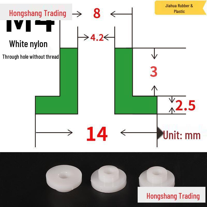 Step T-Shaped Nylon Insulating Bushing Washer, M3-M35 Thread Protection Spacer