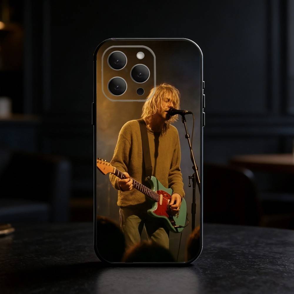 

K-Kurt Singer C-Cobain Phone Case Silicone black Soft For IPhone 17,16,15,14,13,12,11,SE,Plus Pro Max iPhone12PROMAX