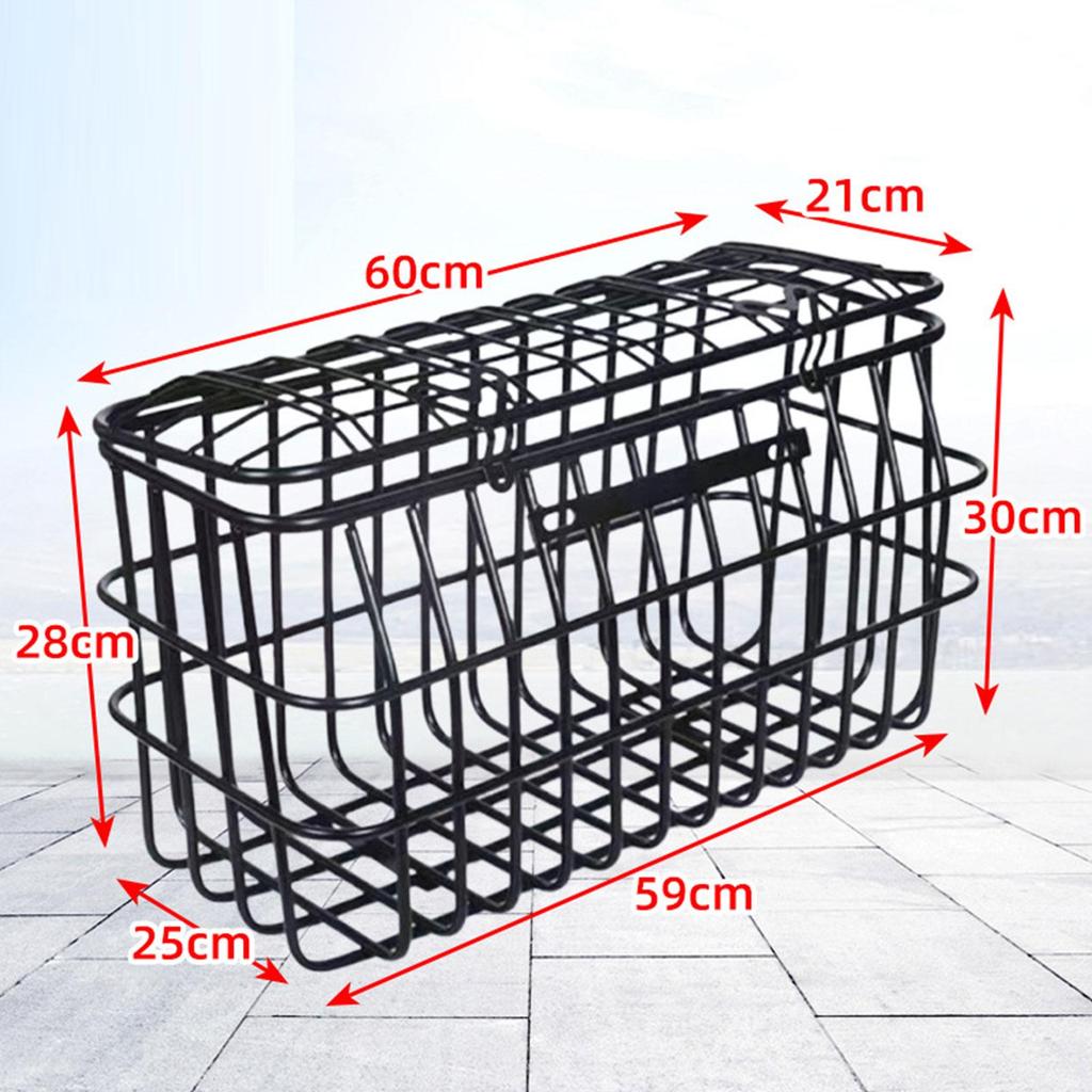 Electric Scooters Rear Basket ,Rear Cargo Rack, Wire , Storage Basket, with Cover for Shopping