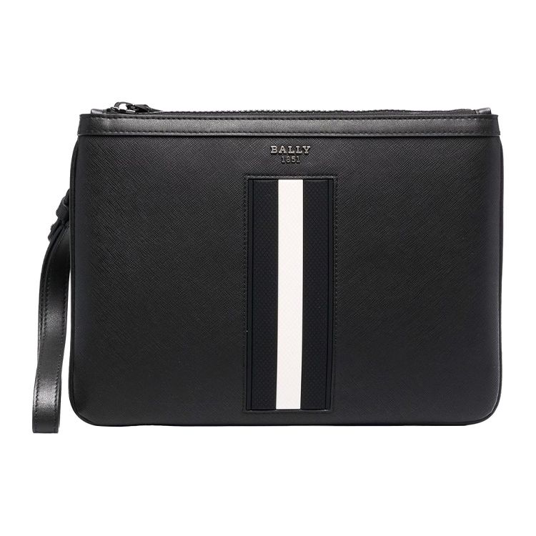 

Bally Zipper Closure Strapless Leather Handbag Men Handbags Black 6238953 Basic Set (Bag+Dust Bag)