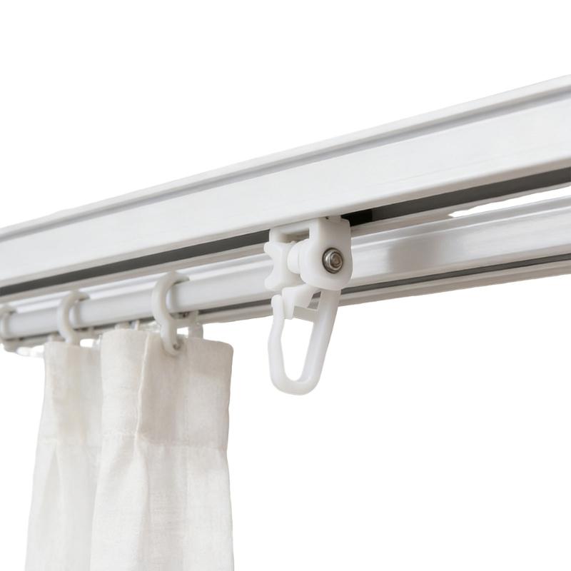 20Pcs Plastic Curtain Track Slider Replacement Sliding Curtain Hooks For Quiet Smooth Movement And Simple Installation