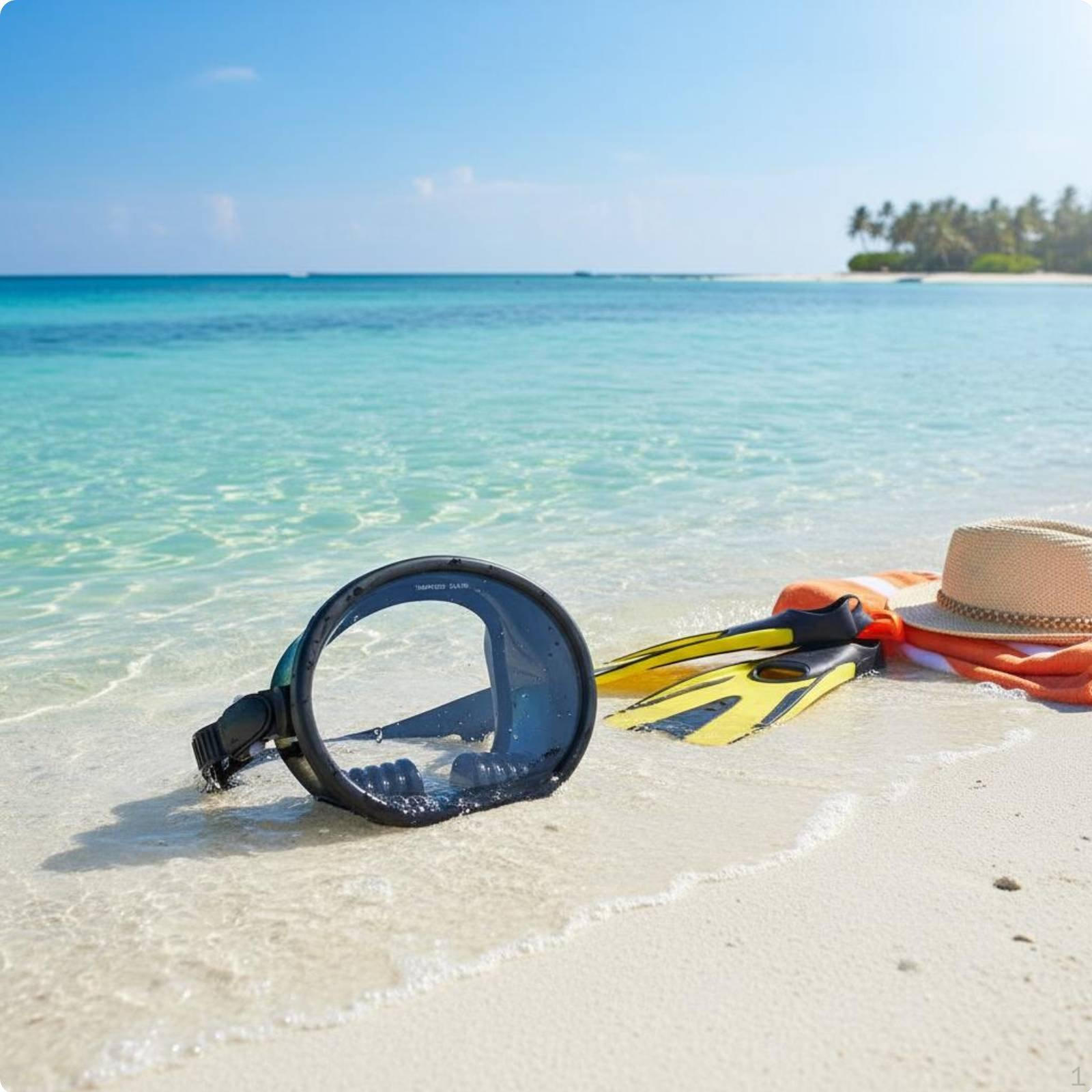 Panoramic Snorkel Facepiece Adjustable Strap Single Lens Dive Watertight Seal Swimming Black