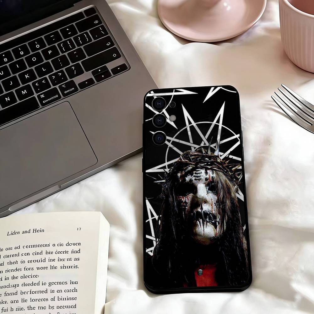 American S-SlipKnot Band Phone Case Black Silicone Soft For Samsung S25,S24,S21,S22,S23,S30,Ultra,S20,Plus,Fe,Lite