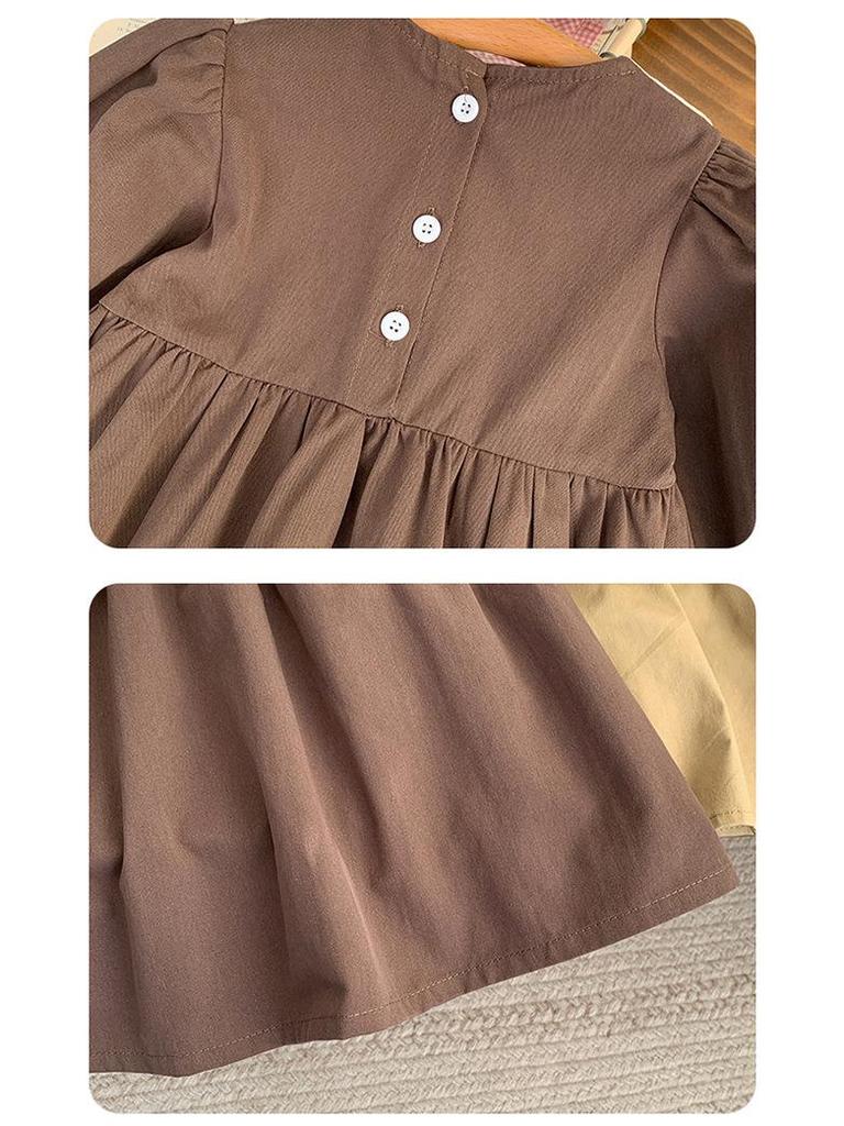 Autumn Korean-Style Academy Dress for Baby Girls – Infant Princess Fashion
