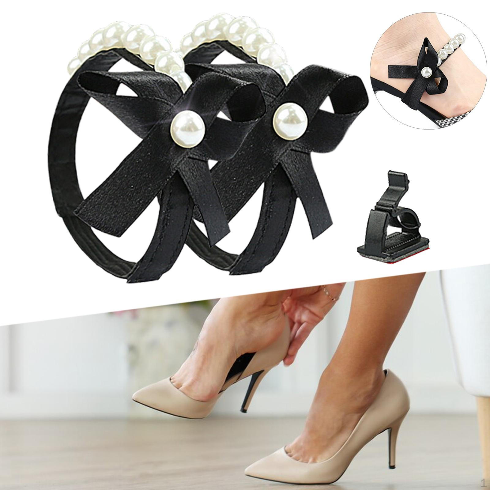 

1 Pair Ankle Straps for Women s Wedge Footwear чорний