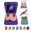 Z Flip6 Foldable Phone Case Card Holder Crossbody Strap Leather Cover