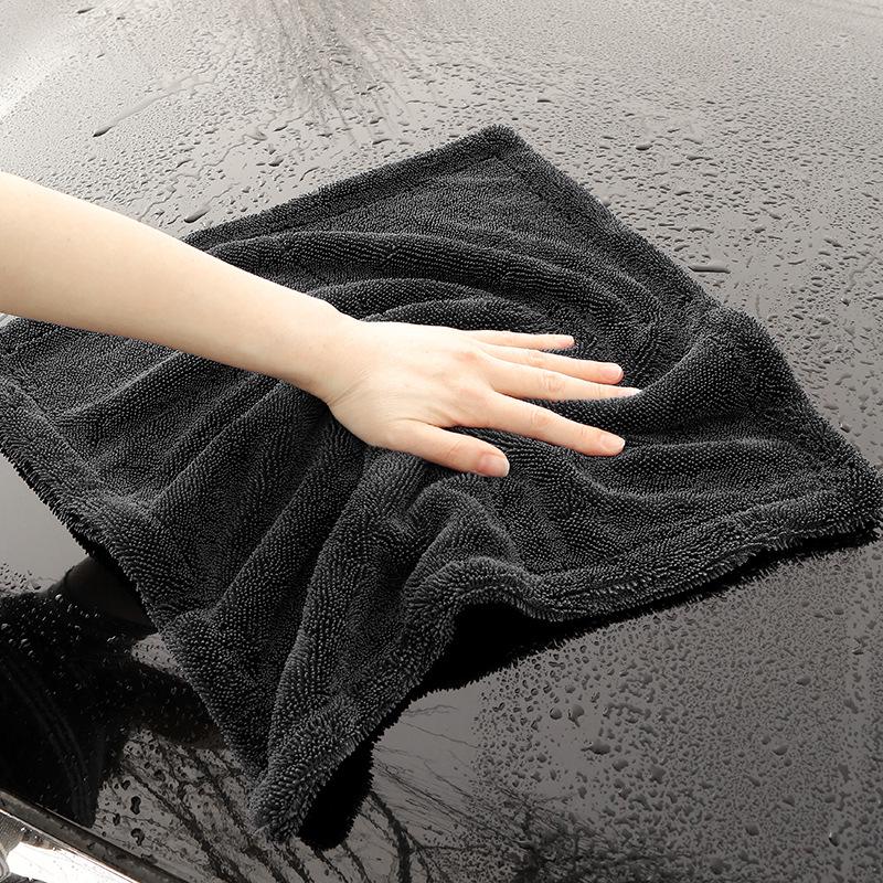 Microfiber Lint-Free Car Wash Towel - Thick, Water-Absorbent Drying Cloth