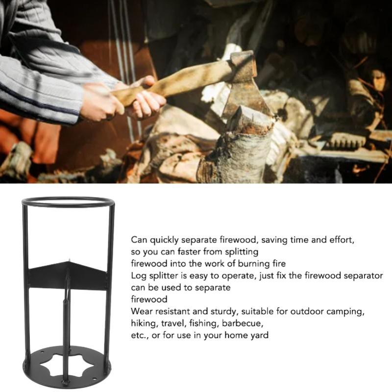 Manual Log Wood Splitter High Strength Carbon Steel Cross Blade Hand Camping Firewood Splitter