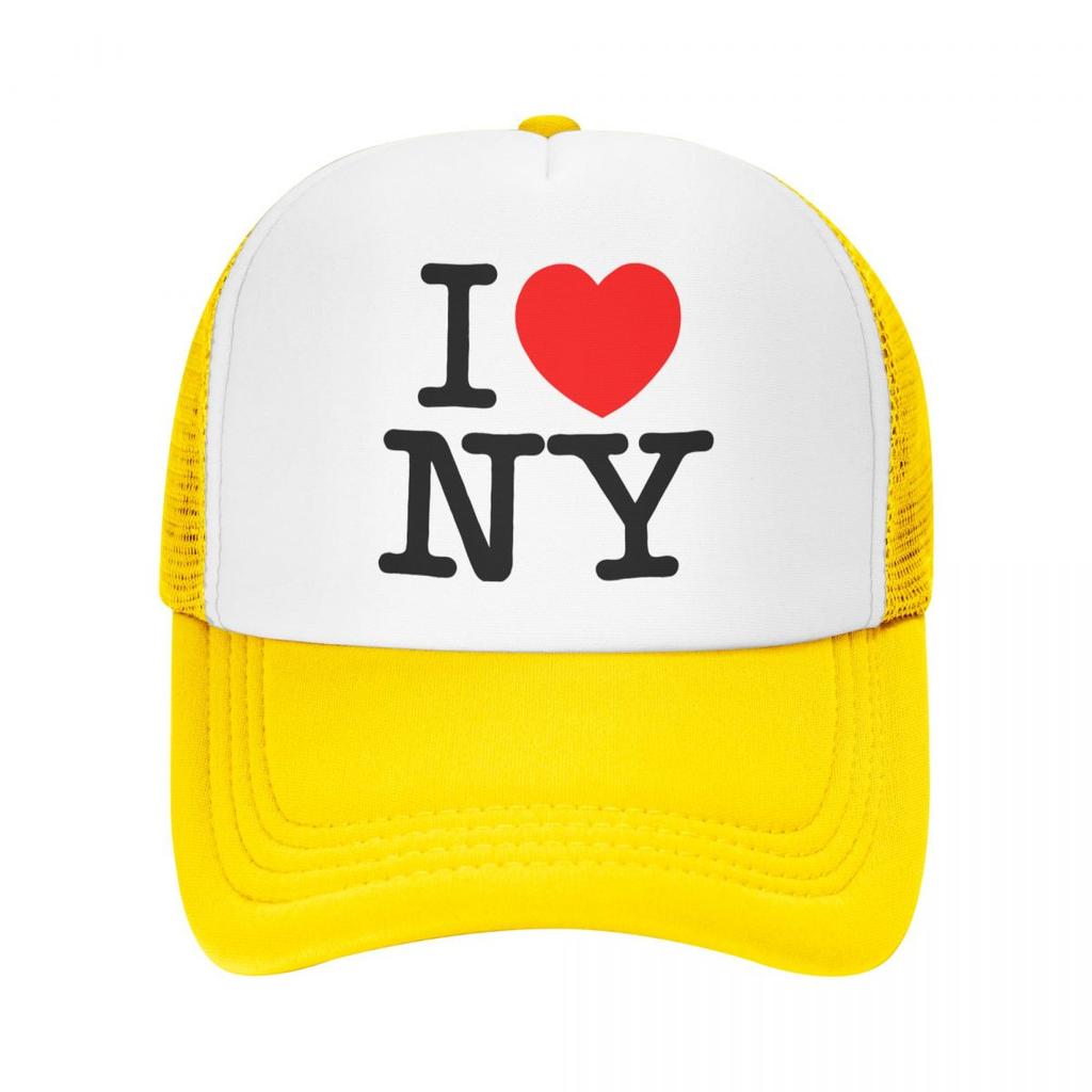 I Love NY New York Unisex-Kappe, lässig, einfarbig, Baseballkappe, verstellbare Snapback-Trucker-Hüte für Damen, Unisex