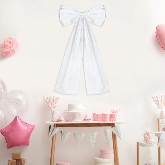 Velká saténová mašle dekorace Narozeninová oslava Pokoj Pozadí Dekorace Obří nástěnná mašle pro Baby Shower Svatební sprchu Promoci Svatbu Rozlučku se svobodou