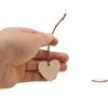100pcs Christmas Wooden Heart Hanging Ornament Christmas Tree Hanging Pendant Decor DIY Craft